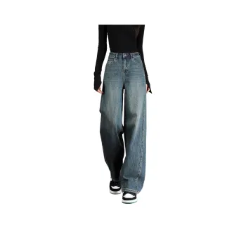 FAWENXIANGZI Jeans Women's Vintage Blue
