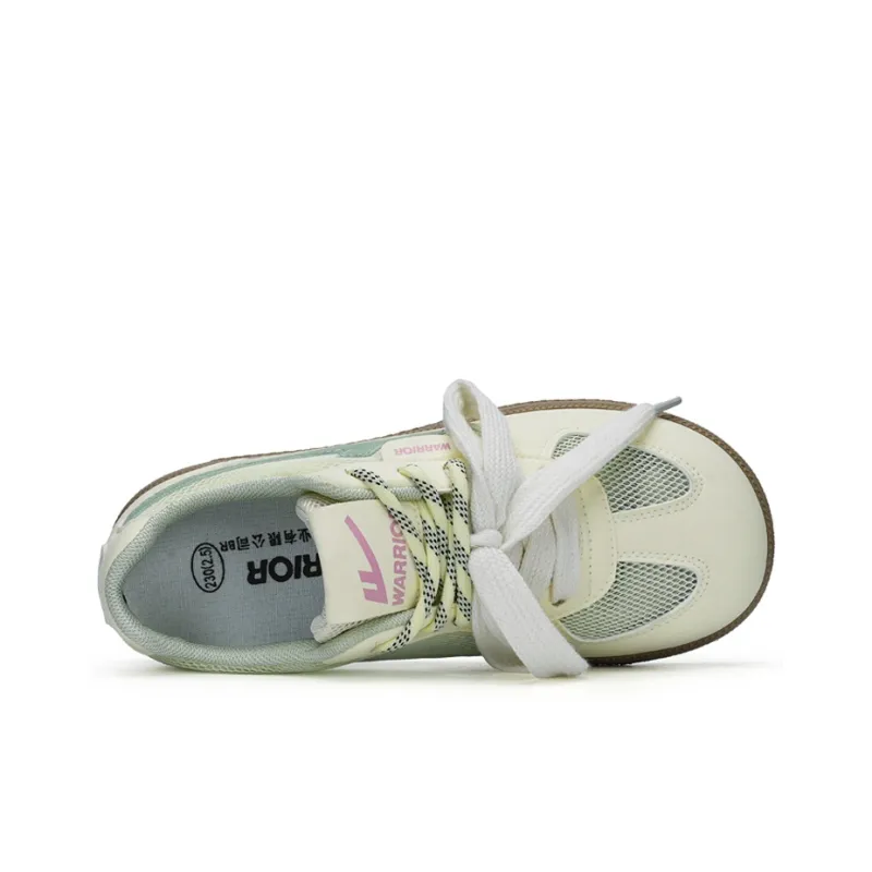 Warrior Abrasion Resistant Low Top Casual Shoes Women's Light Yellow Light Green-2