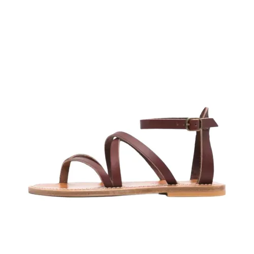K Jacques St Tropez Epicure One Strap Sandals Women's Brown