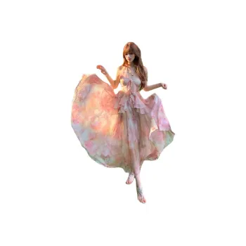 Flowers In Water Sleeveless Dress Women's