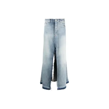 NATASHA ZINKO Logo patch Frayed edge Skirt