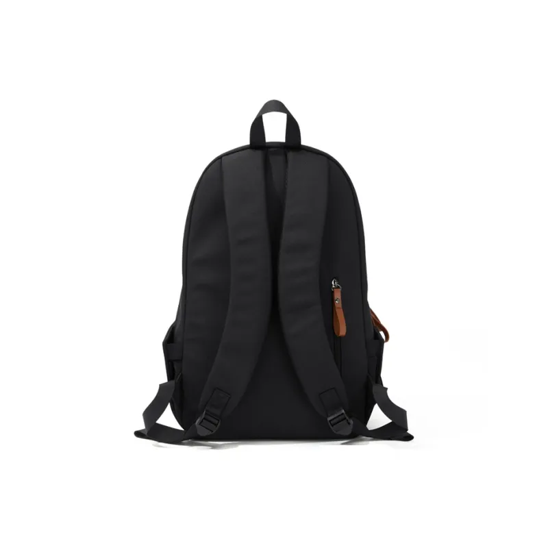 CinvaiKrose Fabric Backpack Travel Laptop Bag Regular Unisex Ecru/Black-8