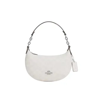 COACH Payton Coated Canvas With Smooth Leather Handbag Mini Women's White
