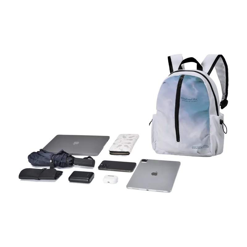 DRACONITE Polyester Backpack Regular Unisex Ecru-17