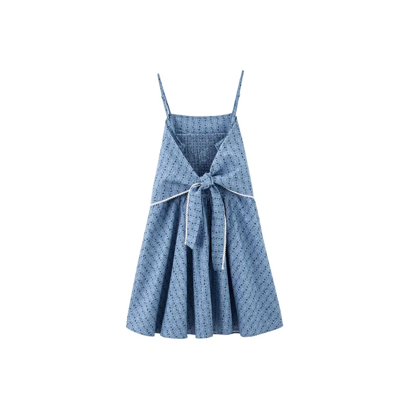 LEDIN Slip Dresses Women's Denim Light Blue-1