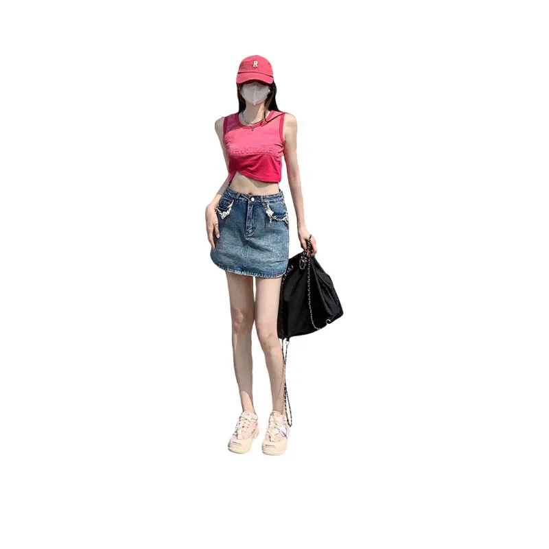MPOX Denim Short Skirts Women's-0