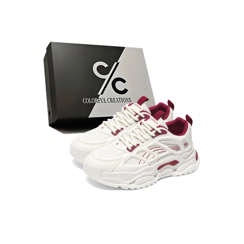 Colorful Creations Slip Resistant, Abrasion Resistant, Breathable Low Top Chunky Sneakers Men's Box-9