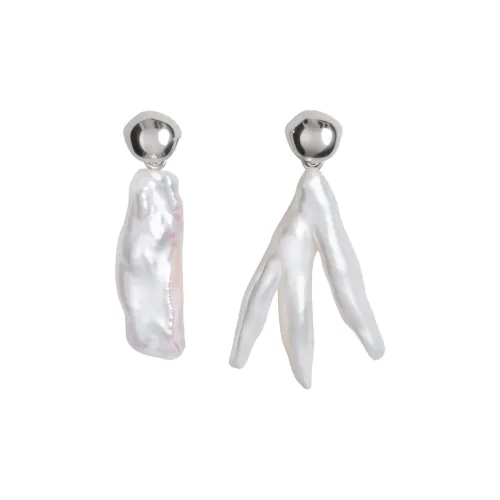 Phoebe Philo Pearl Earrings Unisex Silver