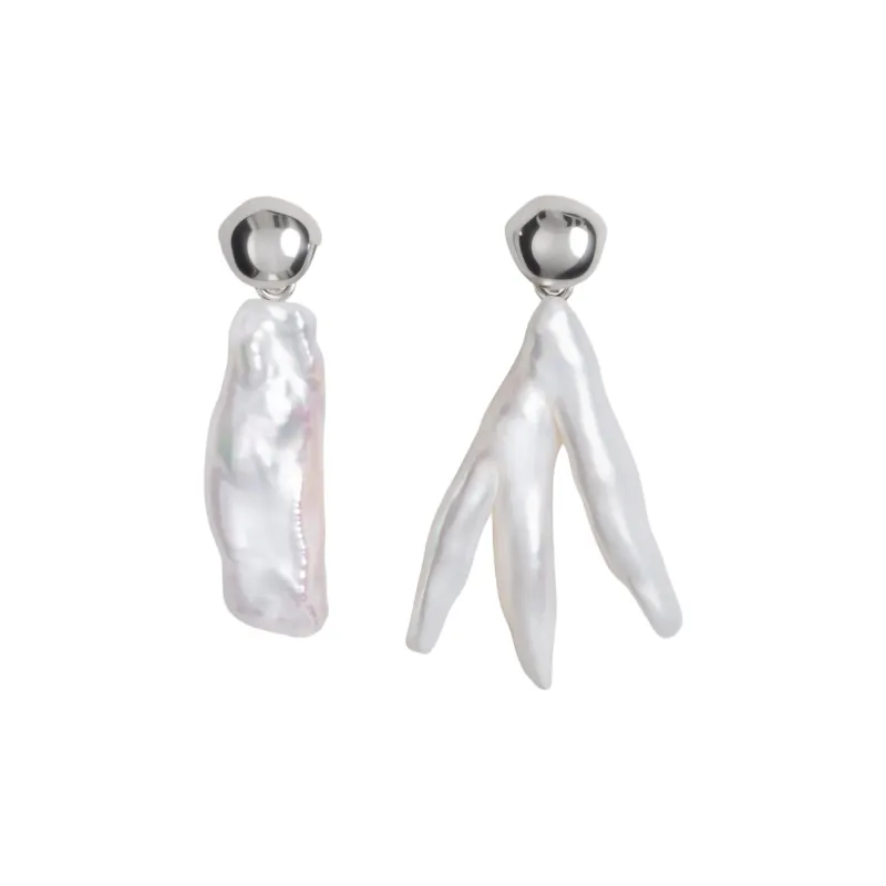 Phoebe Philo Pearl Earrings Unisex Silver-0