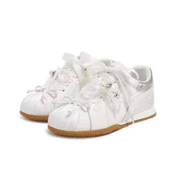 TTKJ Low Top Casual Shoes Women's Camellia White