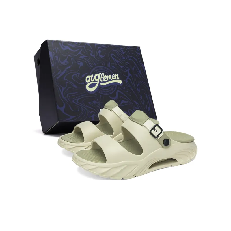 OUGLEMEN Quiet Slip Resistant Odor Resistant Abrasion Resistant Slide Slippers Unisex Box-20