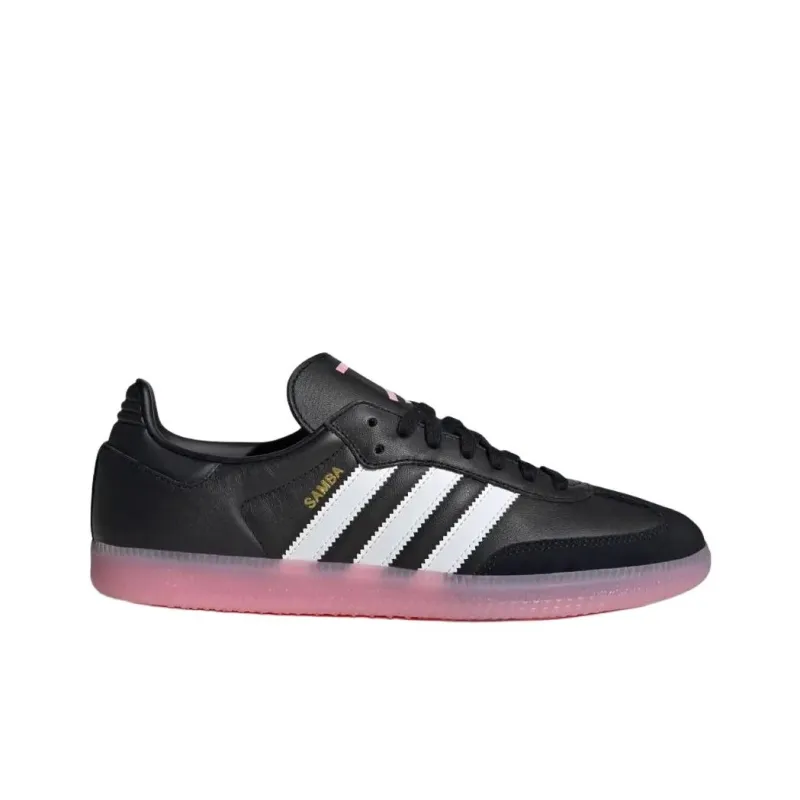 Adidas Originals Samba Low Top Skateboard Shoes Unisex Black Pink-1