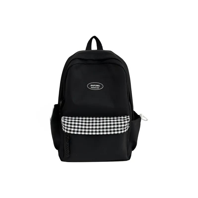 Yalu Nylon Backpack Unisex White/Black/Yellow/Orange/Green-5