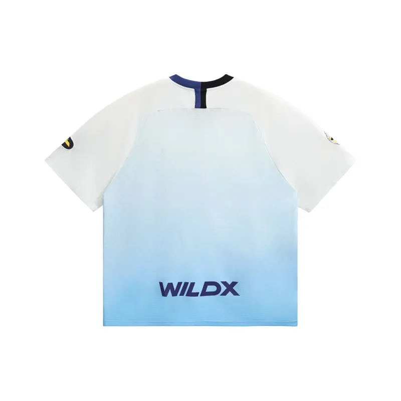 WILDX T Shirts Unisex Gradient Blue White-1