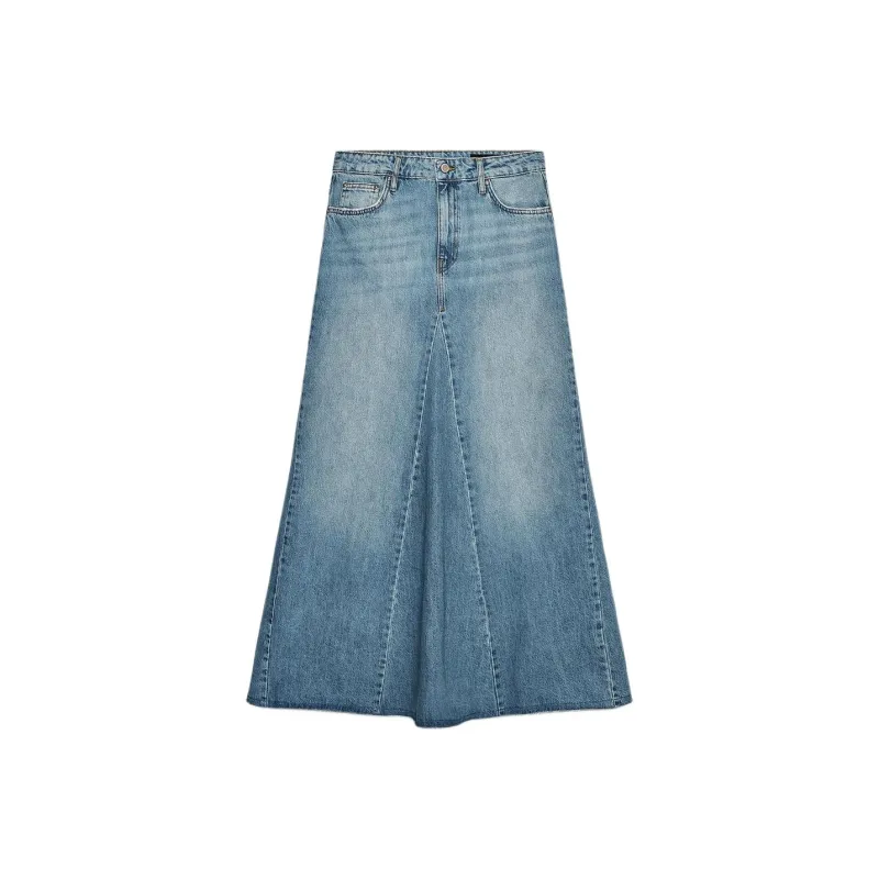 ZARA ZW Series Denim Long Skirt Women's-0