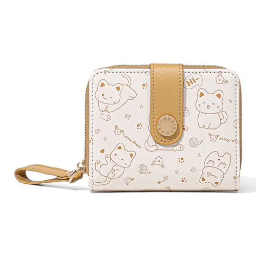 CinvaiKrose Synthetic Leather Coin Purse Women's Pink/Apricot