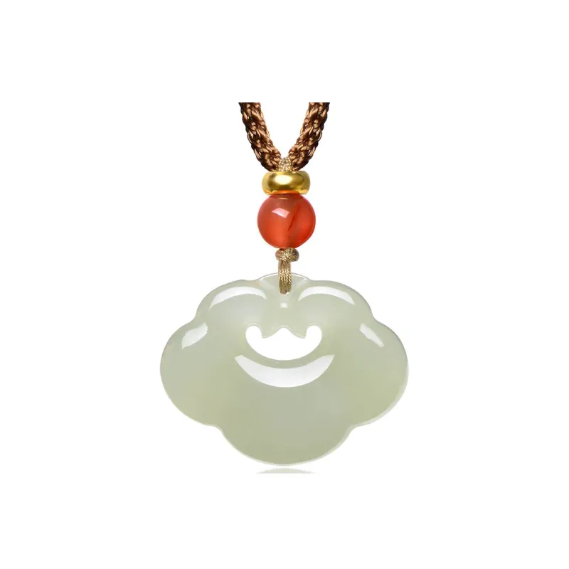 MARY WINDSOR Hetian Jade Pendants Pale Greenish White Jade Unisex-4