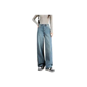 FAWENXIANGZI Jeans Women's Light Blue