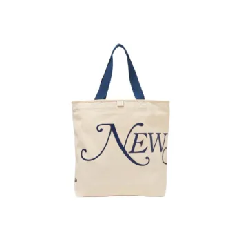 New Era New York Magazine Collaboration Cotton Canvas Tote Bag, Shopping Bag, Canvas Bag, Handbag Women's Beige