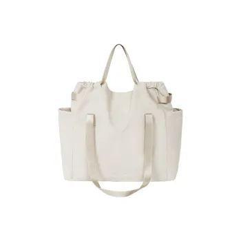 CLOUT CLOUD Nylon Tote Bag, Shoulder Bag, Handbag Women's Pumice Gray/Starry Black