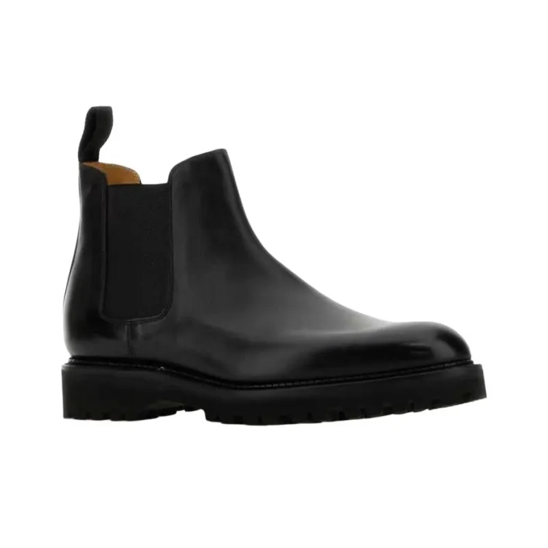 JOHN LOBB Lawry Short Chelsea Boots Men's Black-2