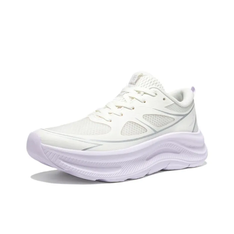 361° Anti Slip Wear Resistant Low Top Casual Sprint Running Shoes Women's White Purple-2