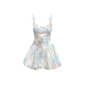 Mu Xiao Xin Slip Dresses Women's Plaid Camisole Dress
