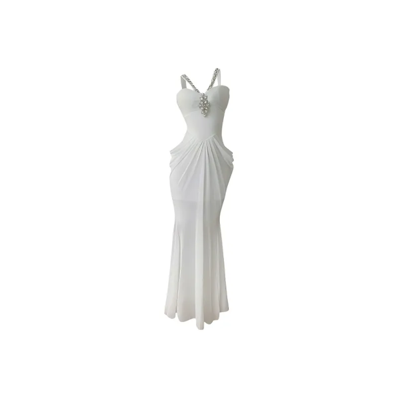 DOKZB Slip Dresses Women's Ecru-0