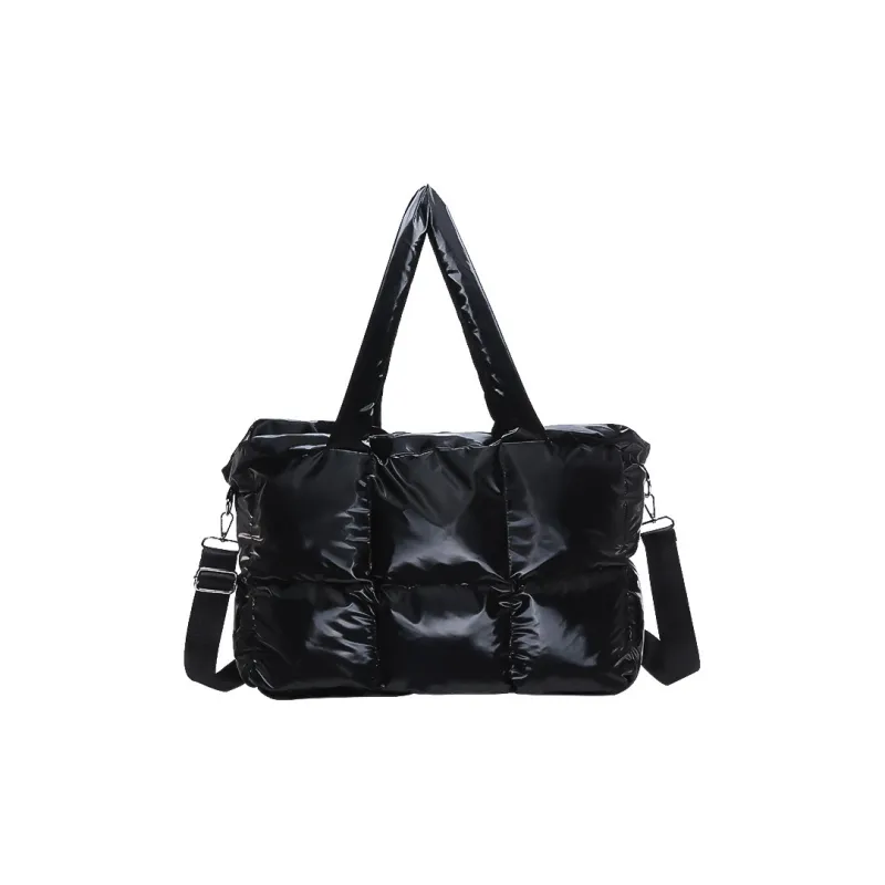 ZAVC Cotton Shoulder Bag Regular Women's White/Black/Pink/Gray/Gold/Blue/Green/Light Gray/Silver/Brown-4