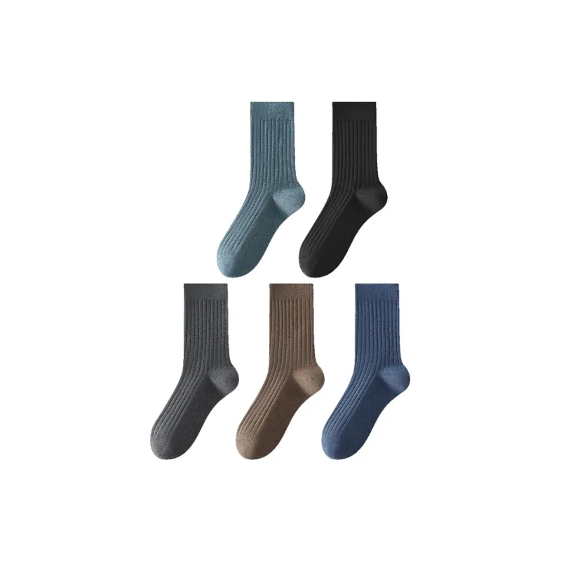 H YXIANG Mid Calf Socks Men's 5 Pack-0