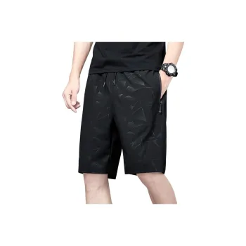 EMINU Casual Shorts Men Black