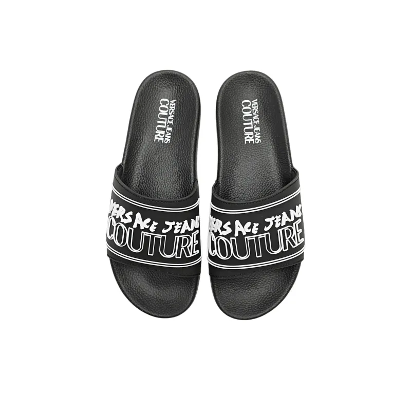 VERSACE JEANS COUTURE Slide Slippers Men's Black-3