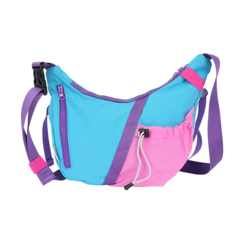 Debecca Nylon Shoulder Bag, Crossbody Bag Women's Black Purple/Blue Pink-5