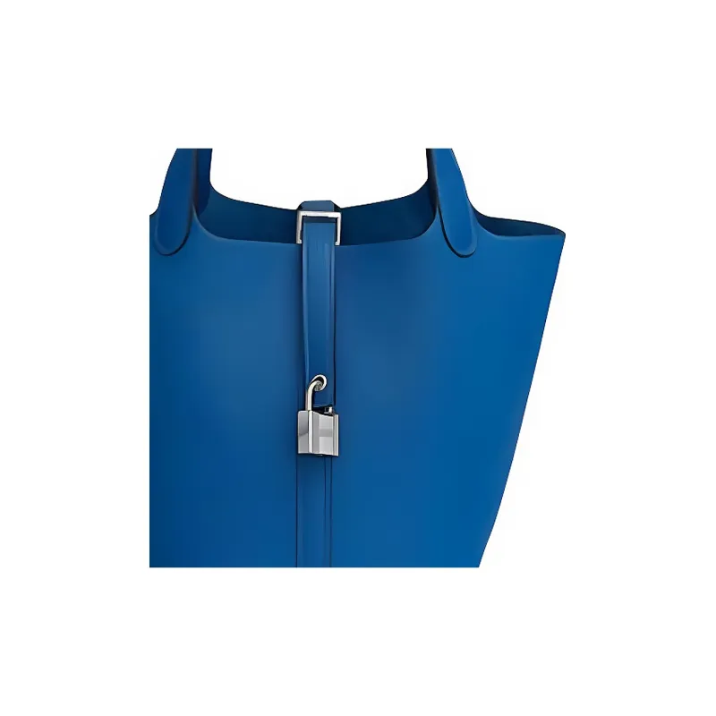 HERMES Picotin Lock Maurice Bullock Leather Basket Bag Handbag Bucket Bag Women's 71 Bleu France French Blue-4