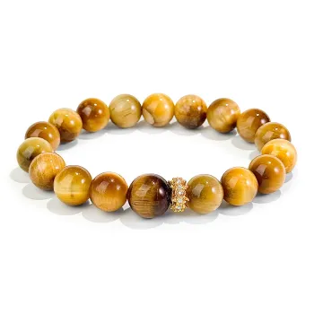 PUTUOSHANWENCHUANG Tiger's Eye Stone Jade Bracelets Unisex