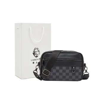 Old Man's Head Synthetic Leather Shoulder Bag, Crossbody Bag Men's Black
