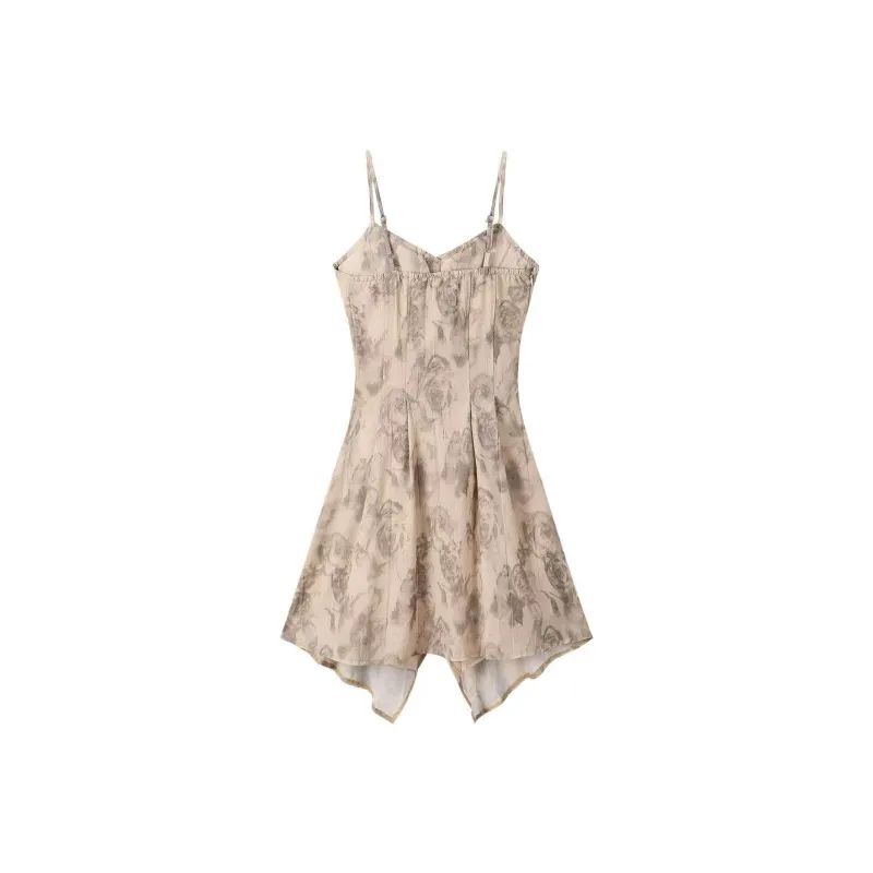 ABCMININ Slip Dresses Women's Coffee-1