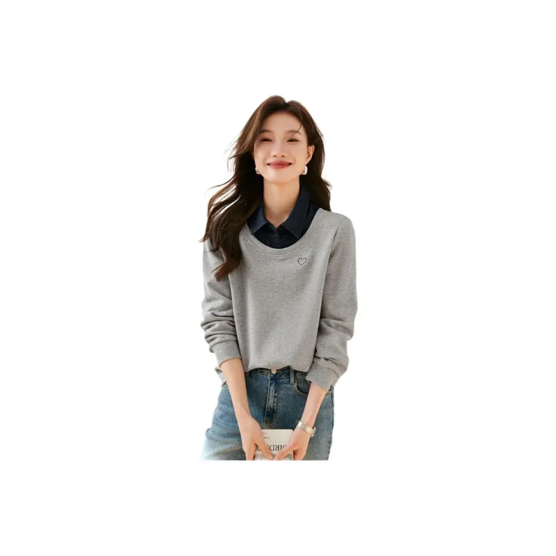 Mo Han Yi Mei Sweatshirt Women's Medium Gray-0