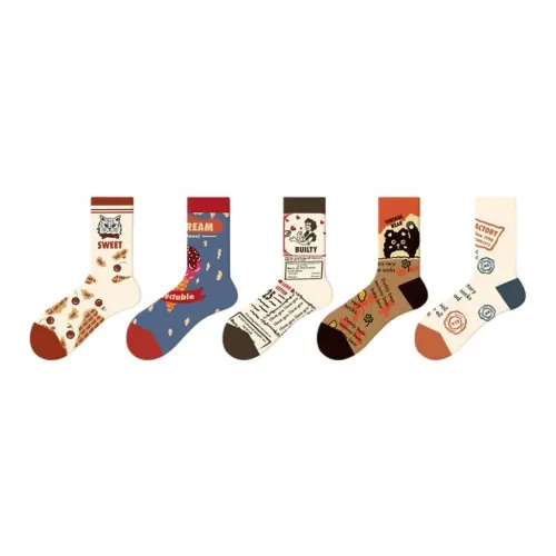 Gentle Welcome Mid Calf Socks Unisex 5 Pack