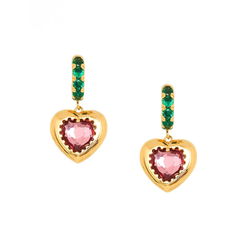 Oups! Neon Party Collection Glass Gemstone Earrings Women's-1