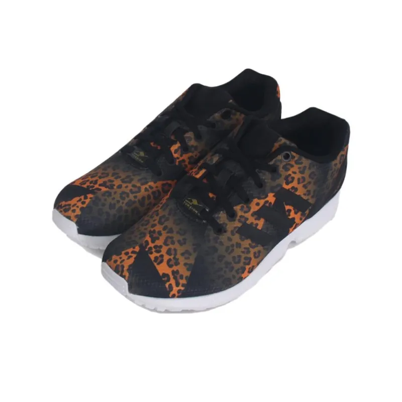 Adidas Zx Flu Anti Slip Wear Resistant Low Top Running Shoes Unisex Black Orange-2