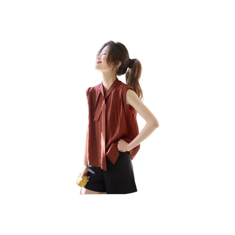 Mo Han Yi Mei Shirt Women's Vintage Red-2