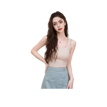 FAWENXIANGZI Tank Tops Women's Pink