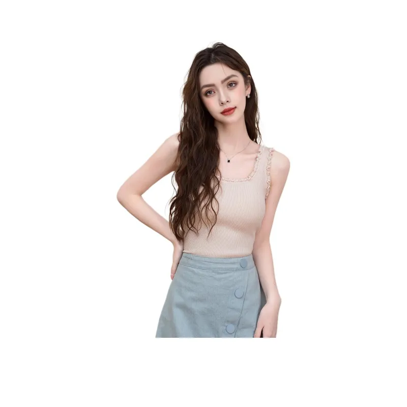 FAWENXIANGZI Tank Tops Women's Pink-0