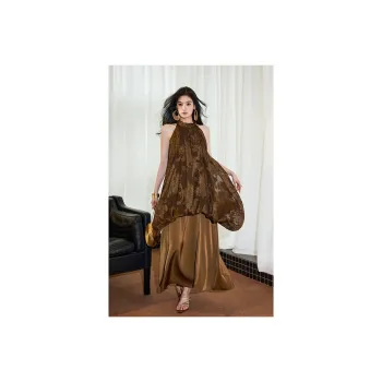 ONE SHALLOW Slip Dresses Women's Coffee Brown