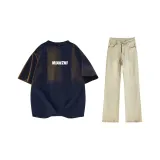 Navy Blue+Yellow Mud Jeans