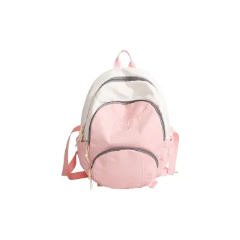 AIBAG Nylon Fabric Backpack Women's Pink/Khaki/Light Blue/Black