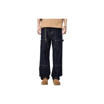 ALL IN Jeans Men Swallow's Neck Blue
