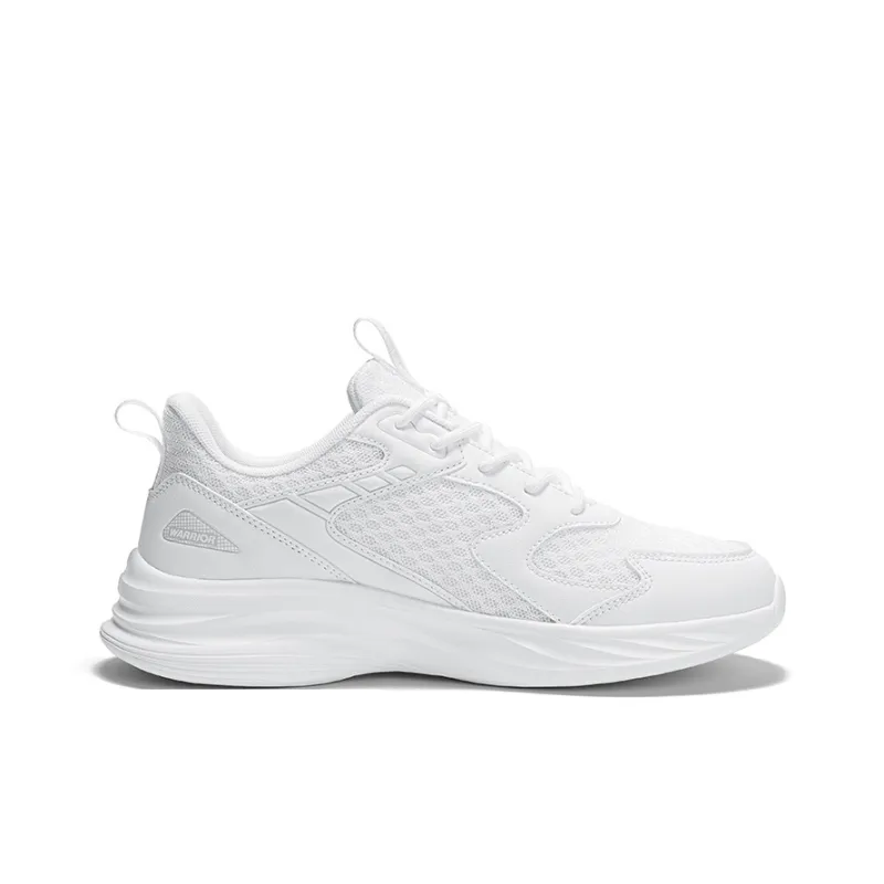Warrior Cushioning, Slip Resistant, And Abrasion Resistant Low Top Casual Running Shoes Men's White-1