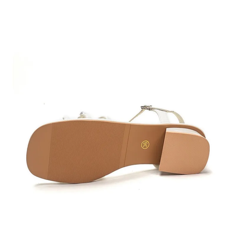 Dragon Dance One Strap Sandals Medium Heel Women's-4